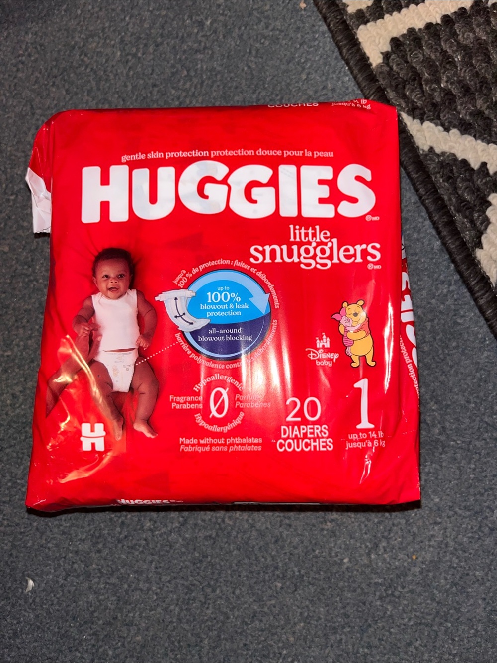 Huggies Little Snugglers Baby Diapers Size 1 - Red Pack